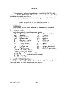 RM-Z250 Catalog preface
