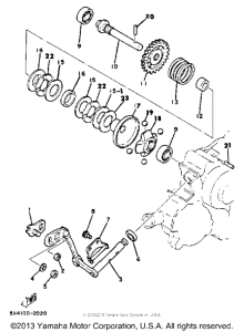 YZ125J Регулятор,вед .звезда