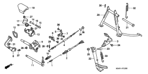 CN250 Stand / brake pedal