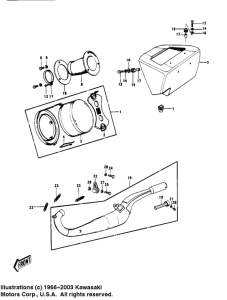 KX400 Air cleaner / muffler