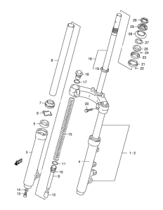 AN150 Вилка передней оси