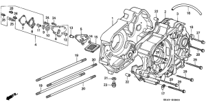 C50 Crankcase / oil pump