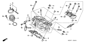 NT700V Задняя головка цилиндров