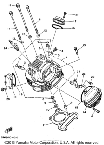 XT225FC Головка цилиндров