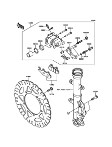 EX250 フロントブレーキ
