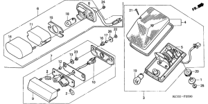 XR400R Taillight unit ass`y