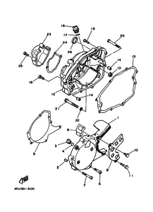 TDR125 Crankcase cover ass`y  (v