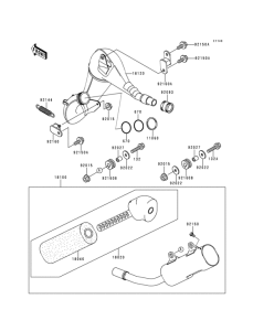 KX125 Глушитель