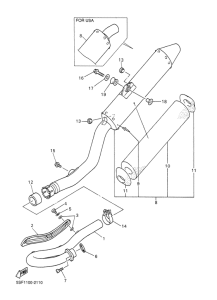 YZ426F Выхлопная система