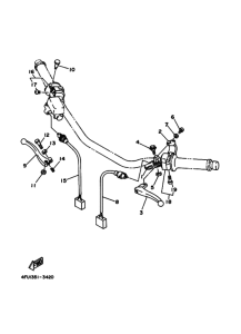 TDR125 Interruptor  manillar&palanc