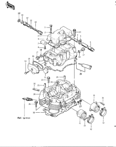 KZ400 Cylinder head / covers