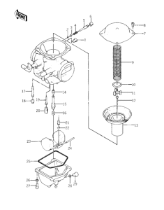 KZ400 Детали карбюратора