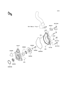 KLE650 Водяной насос