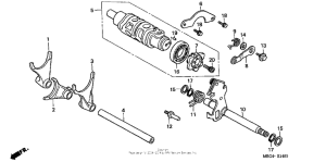 VFR800 Вилка переключения передач