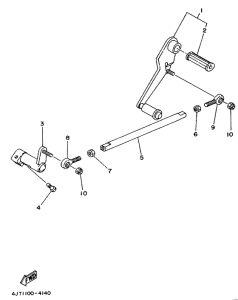 TZ125 Вал переключения