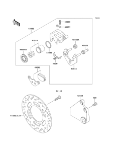EX500 Задний тормоз
