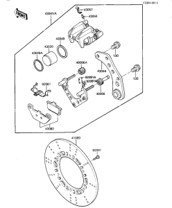 KZ1100 Передний суппорт