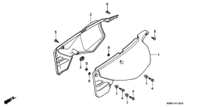 XLR125 Боковая крышка
