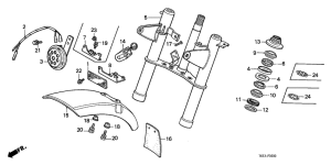 Z50J Front fork / horn