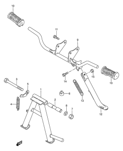 AX100 Центральная подножка