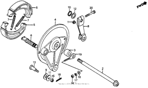 CR80R Rear brake panel 80-81