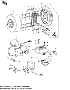 KE175 Ignition / generator / regulator