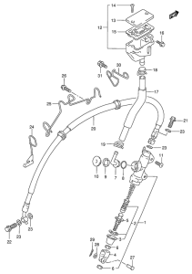 RG125 Задний тормозной цилиндр