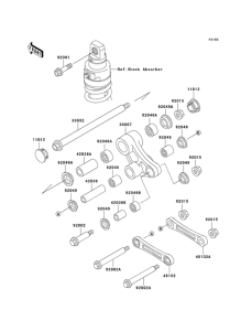 KL650 Задняя подвеска