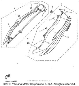 FZR1000F Боковые обтекатели