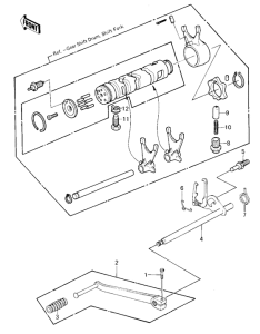 KZ550 Переключатель передач