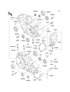 KX125 Картер двигателя
