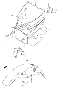 RG50 Headlamp housing - front fender