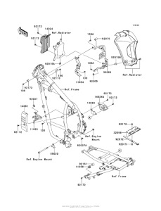KL650 Рама ,крепежные детали