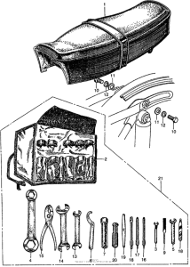 CB160 Cb / cl160seat + tools