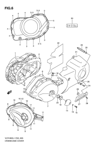VLR1800 Crankcase cover ass`y  (v