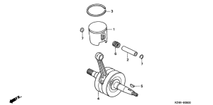 CR125R Crankshaft / piston