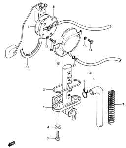 GSX400 Топливный кран