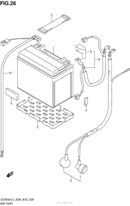 DL650 (ABS) Аккумулятор