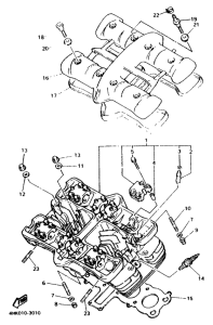 XJ600N Головка цилиндров