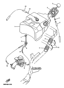 YP125D Топливный бак