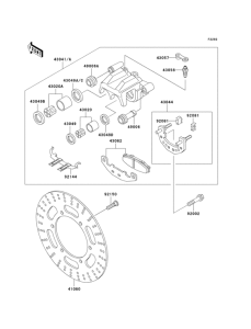 EX500 Передний тормоз