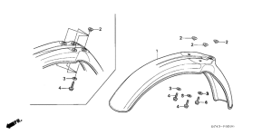 CR80R Переднее крыло
