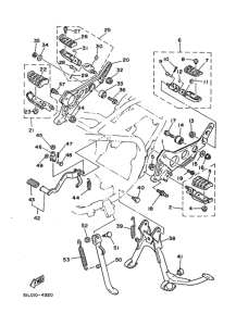RZ350RR ｽﾀﾝﾄﾞ. ﾌｰﾄﾚｽﾄ