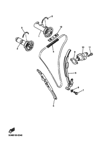 WR250F Распределительный вал & chain