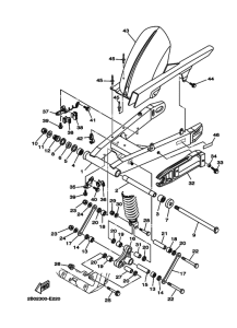 TDM900A Задний рычаг и подвеска