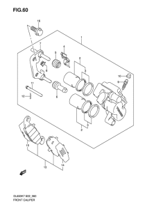 DL650 (ABS) Передний суппорт