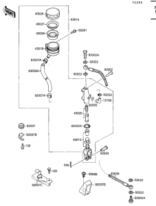 ZX750 Задний тормозной цилиндр