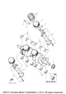 FZR600RE Коленчатый вал и Поршень