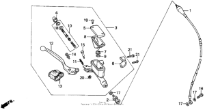 CR500R Fr. brake master cyl. 90-91