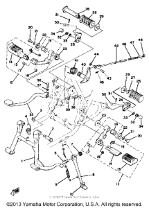 XS400_2F - 1979 Stand - footrest - brake pedal